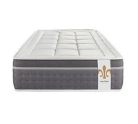 Ensemble matelas 90 x 190 cm Trente - Ressorts ensachés et mémoire de forme - Ep : 30 cm - Equilibré - sommier Blanc