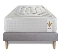 Ensemble matelas 90 x 190 cm Vingt-Quatre - Ressorts ensachés - Ep : 24 cm - Ferme - sommier kit Gris G