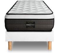 Prestige Literie - Ensemble Suite Ressorts Ensachã©S Et Mã©Moire De Forme Sommier Blanc - Blanc