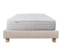 Ensemble Matelas 90x190 cm, Purlux, 26 cm, mousse mémoire de forme, ferme, face été/hiver + sommier beige ep20cm G