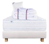 Ensemble Matelas 90x190 cm, Thermotec, 24 cm, ferme, face été/hiver + sommier beige ep20cm + oreiller + couette G