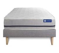 Ensemble matelas 90x200 ACTIFLEX SOFT 3zones de confort + sommier KIT gris G