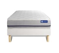 Ensemble matelas 90x200 ACTIMEMO SOFT 3zones de confort + sommier KIT blanc