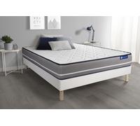 Ensemble Matelas À Mémoire Actimemo Pur 140x200cm 3zones De Confort + Sommier Kit Blanc