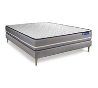 Ensemble matelas à mémoire ACTIMEMO PUR 140x200cm 3zones de confort + sommier KIT gris
