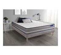 Ensemble matelas à mémoire ACTIMEMO PUR 140x200cm 3zones de confort + sommier KIT gris