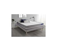 Ensemble matelas a memoire ACTIMEMO PUR 160x200cm 3zones de confort + sommier KIT gris