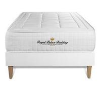 Ensemble Balmoral 90 x 190 cm sommier KIT blanc - 24cm - Mmoire de forme - Enveloppant - Soutien Ferme