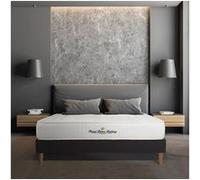 Ensemble Nottingham 140 x 190 cm Sommier Noir - 20cm - Mmoire de forme - Ferme - Sommier Tapissier Noir