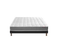 Ensemble Matelas accueil mémoire de forme MAM AZUR + Sommier - Dimensions - 140 x 190 cm, Sommier - Noir