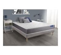 Ensemble matelas ACTIFLEX DREAM Ressorts ensachés et mémoire de forme 140x200 cm 5zones de confort + sommier KIT gris G