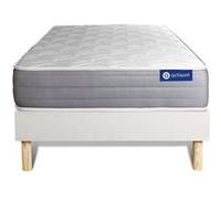 Ensemble matelas ACTIFLEX DREAM Ressorts ensachés et mémoire de forme 80x200 cm 5zones de confort + sommier KIT blanc G