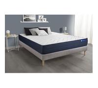 Ensemble matelas ACTIFLEX LIFE 140x190 Ressorts ensachés et Mémoire de forme 5zones de confort + sommier KIT gris