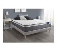 Ensemble matelas ACTIFLEX PLUS 160x200 Ressorts ensachés+Mémoire de forme Maxi épaisseur 7zones confort + sommier KIT gris G