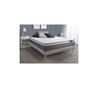 Actisom Ensemble Matelas et Sommier Actiflex Plus 160x200 – Ressorts ensachés, Mémoire – Kit gris