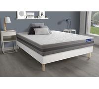 Ensemble matelas ACTIFLEX RELAX Ressorts ensachés + mémoire de forme 140x200 Max épaisseur 5zones confort + sommier KIT blanc G
