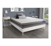 Ensemble matelas ACTIFLEX RELAX Ressorts ensachés + mémoire de forme 140x200 Max épaisseur 5zones confort + sommier KIT blanc G