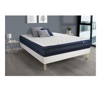 Ensemble matelas ACTIFLEX TECH 180x200 Memoire de forme Maxi epaisseur 5zones de confort + sommier KIT blanc