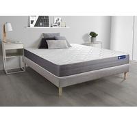 Ensemble matelas ACTILATEX DREAM Latex et mémoire de forme 160x200 cm 5zones de confort + sommier KIT gris