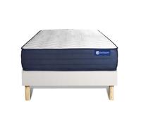 Ensemble Matelas Actilatex Life 120x190 Latex Et Memoire De Forme 5zones De Confort + Sommier Kit Blanc