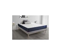 Ensemble matelas ACTILATEX LIFE 140x190 Latex et Mémoire de forme 5zones de confort + sommier KIT gris G
