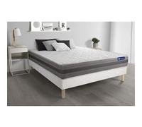 Ensemble matelas et sommier Actisom Ensemble matelas ACTILATEX RELAX Latex et mémoire de forme 140x190 cm Maxi épaisseur 5zones de confort + sommier KIT blanc