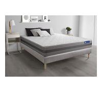 Ensemble matelas ACTILATEX RELAX Latex et memoire de forme 140x200 cm Maxi epaisseur 5zones de confort + sommier KIT gris