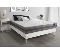 Ensemble Matelas Actilatex Relax Latex Et Memoire De Forme 140x200 Cm Maxi Epaisseur 5zones De Confort + Sommier Kit Blanc