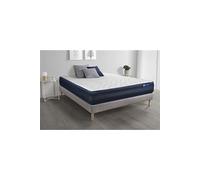 Ensemble matelas ACTILATEX TECH 140x200 Memoire de forme Maxi epaisseur 5zones de confort + sommier KIT gris