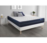 Ensemble matelas ACTILATEX TECH 140x200 Mémoire de forme Maxi épaisseur 5zones de confort + sommier KIT blanc G