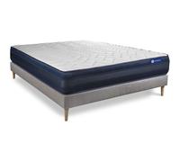 Ensemble matelas ACTILATEX TECH 160x200 Mémoire de forme Maxi épaisseur 5zones de confort + sommier KIT gris G