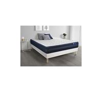 Ensemble Matelas Actilatex Tech 180x200 Memoire De Forme Maxi Epaisseur 5zones De Confort + Sommier Kit Blanc