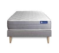 Ensemble matelas ACTIMEMO DREAM mémoire de forme 120x190 cm 5zones de confort + sommier KIT gris