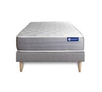 Ensemble Matelas Actimemo Dream Memoire De Forme 120x190 Cm 5zones De Confort + Sommier Kit Gris