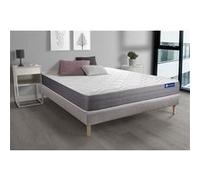 Ensemble matelas ACTIMEMO DREAM mémoire de forme 140x190 cm 5zones de confort + sommier KIT gris