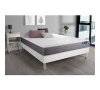 Ensemble matelas ACTIMEMO DREAM mémoire de forme 200x200 cm 5zones de confort + sommier KIT blanc G