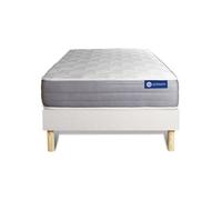 Ensemble matelas ACTIMEMO DREAM memoire de forme 80x190 cm 5zones de confort + sommier KIT blanc