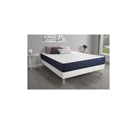 Ensemble matelas ACTIMEMO LIFE 180x200 Mémoire de forme 5zones de confort + sommier KIT blanc