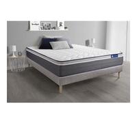 Ensemble matelas ACTIMEMO PLUS 160x200 Memoire de forme Maxi epaisseur 7zones de confort + sommier KIT gris