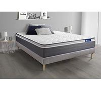 Ensemble Matelas ACTIMEMO Plus 180x200 Mémoire de Forme Maxi épaisseur 7zones de Confort + sommier KIT Gris - Epaisseur : 26 cm - Confort : Très Ferme