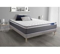Ensemble matelas ACTIMEMO PLUS 180x200 Memoire de forme Maxi epaisseur 7zones de confort + sommier KIT gris