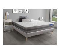 Ensemble matelas ACTIMEMO RELAX memoire de forme 140x200 cm Maxi epaisseur 5zones de confort + sommier KIT gris
