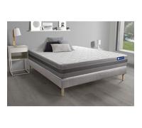 Ensemble matelas ACTIMEMO RELAX mémoire de forme 180x200 cm Maxi épaisseur 5zones de confort + sommier KIT gris