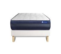Ensemble matelas ACTIMEMO TECH 120x200 Memoire de forme Maxi epaisseur 5zones de confort + sommier KIT blanc