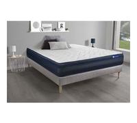 Ensemble matelas ACTIMEMO TECH 140x190 Mémoire de forme Maxi épaisseur 5zones de confort + sommier KIT gris