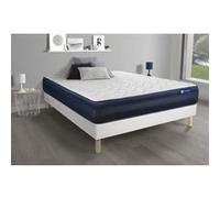 Ensemble ACTIMEMO TECH 140x200cm sommier kit blanc - 24cm - Mmoire de forme - Tonique - Sommier kit Blanc