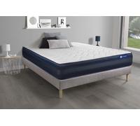 Ensemble matelas ACTIMEMO TECH 200x200 Memoire de forme Maxi epaisseur 5zones de confort + sommier KIT gris
