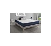 Ensemble matelas ACTIMEMO TECH 200x200 Mémoire de forme Maxi épaisseur 5zones de confort + sommier KIT gris