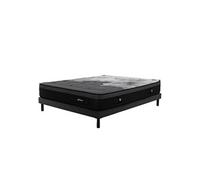 - Ensemble Matelas All Black 160x200 mémoire 28 cm Sommier kit gris