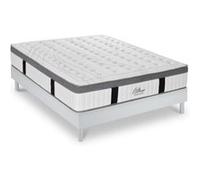 Ensemble Matelas Altesse Mousse Accueil Mémoire - 26 cm et Kit Bois Blanc - 160 x 200 cm G